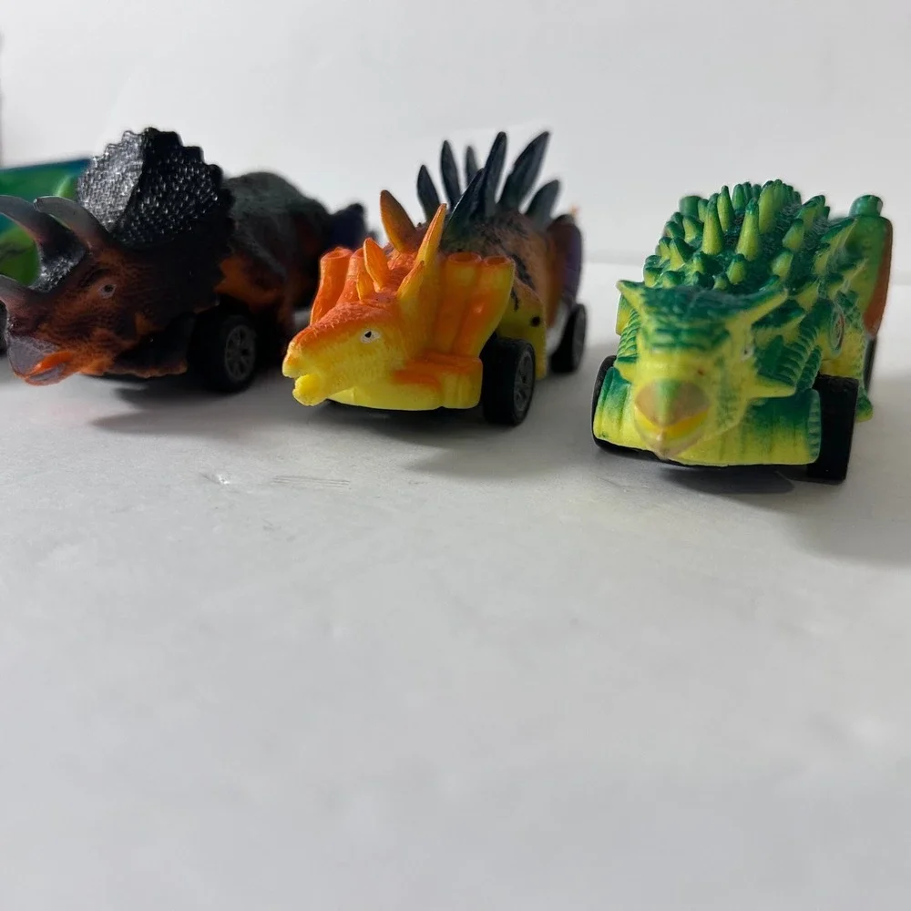 Dinosaur Pull Back Toy Cars Set of 5 Prehistoric Monster Truck Racing Vehicles